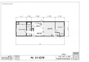 Northwood Mobile Home 16 feet wide and 52 feet long